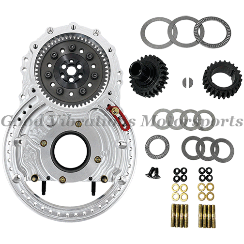TFX GEAR DRIVE ASSY BILLET DUAL 1/4 KEYWAYS CRANK GEAR..5/8 HEX 50-54mm CAM