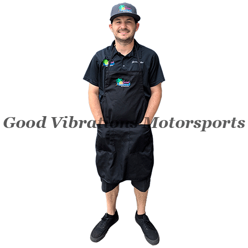 GV APRON EMBROIDERED BLACK - LONG