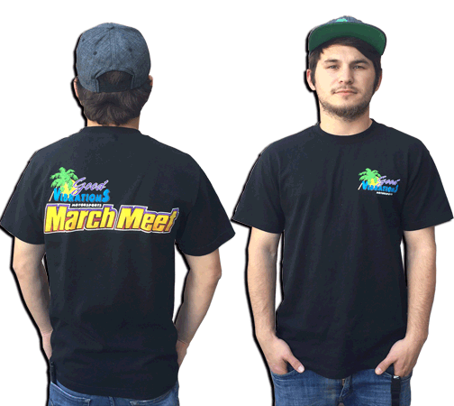 GOOD VIBRATIONS MARCH MEET T-SHIRT SMALL