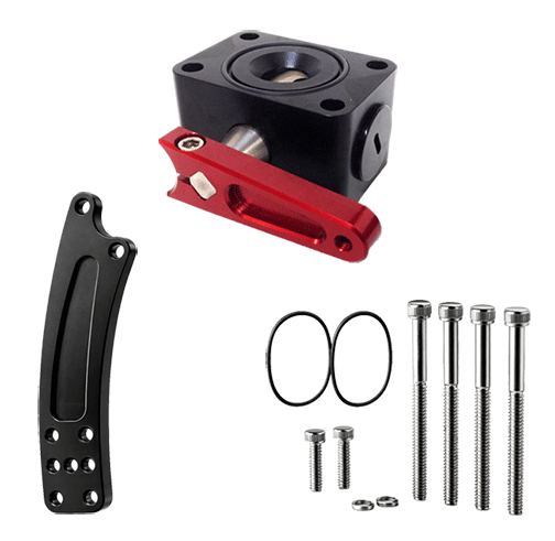 SPUR GEAR SHUTOFF VALVE AND CABLE BRACKET RH - ALKY