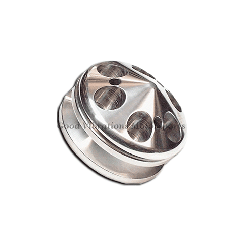 V-GROOVE PULLEY POLISHED ALUM SB & BBC SINGLE - ALTERNATOR
