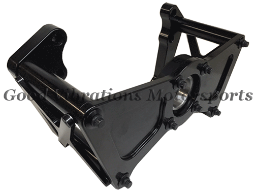 CRANK SUPPORT BILLET SBC w/ 5.50in STANDS & STD BEARING HOUSIING. BLACK ANODIZED