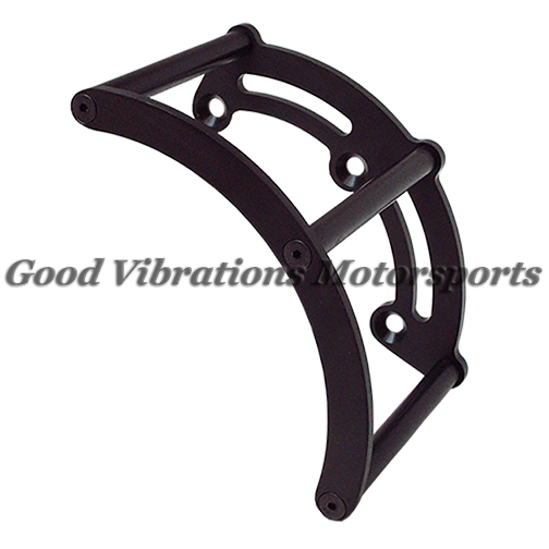 BILLET ALUM BELT GUARD 3-HOLE BLACK 6in