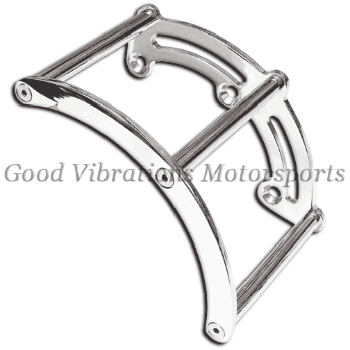 BILLET ALUM BELT GUARD 3-HOLE POLISHED 6in