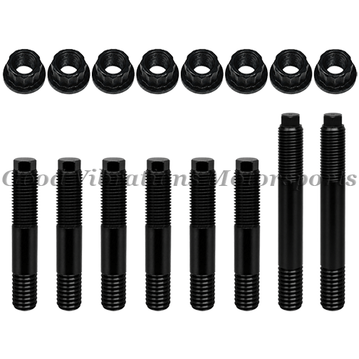 ALUM BLOWER STUD KIT  7/16  6ea 2.5in & 2ea 3.0in w/ 12pt NUTS (For LINKAGE PLATE)
