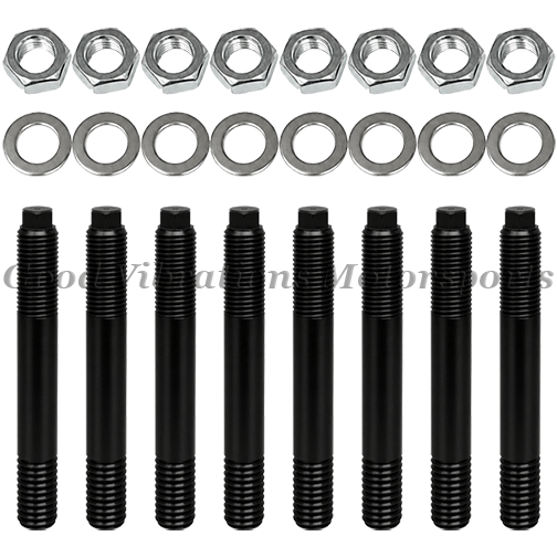 ALUM BLOWER STUD KIT 7/16 X 3.0in w/ SS WASHER & NUTS