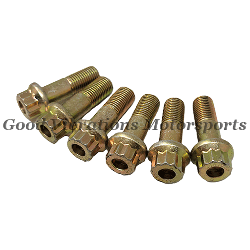 12pt BLOWER PULLEY BOLTS 3/8-24  X 1.00  3/8in GRIP  7/16 WRENCH. (6pk) mil-spec