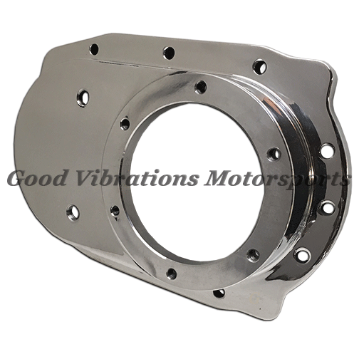 BLOWER FRONT COVER. BILLET - ALL SQUARE. POLISHED