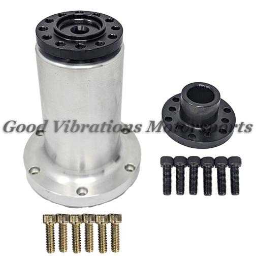 BLOWER SNOUT AND COUPLER COMPETITION 3.530 OD  w/ 1.250in SHAFT. INCLUDES O-RING & BOLTS (6.00in LONG)