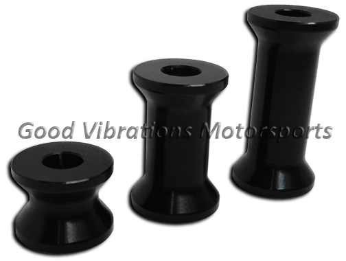 SPACER BILLET ALUM - 3/8 x .50in BLACK