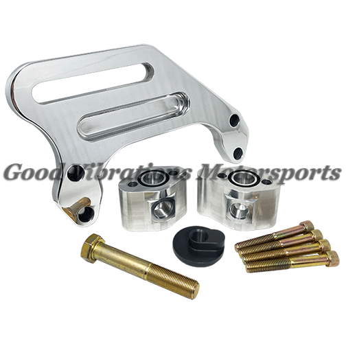 IDLER BRACKET KIT- ENGINE MOUNT SBC - POLISHED