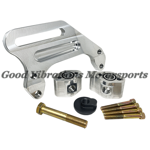 IDLER BRACKET KIT- ENGINE MOUNT SBC - MACHINE FINISH