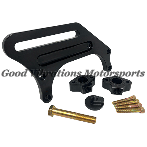 IDLER BRACKET KIT- ENGINE MOUNT BBC - BLACK