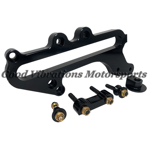 IDLER BRACKET KIT- ENGINE MOUNT HEMI ANGLED w/ T-NUT & MOUNTING HARDWARE - BLACK