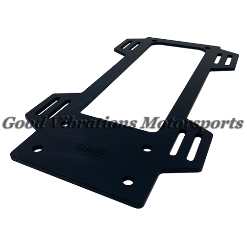 BLOWER RESTRAINT PLATE. 6-HOLE (FOR ADJUSTABLE STRAPS) - BLACK