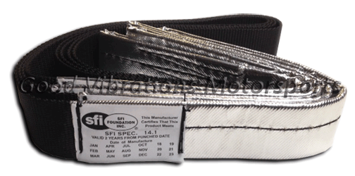 BLOWER RESTRAINT ADJUSTABLE Silver STRAPS (4ea) sfi 14.1  ___/___    _