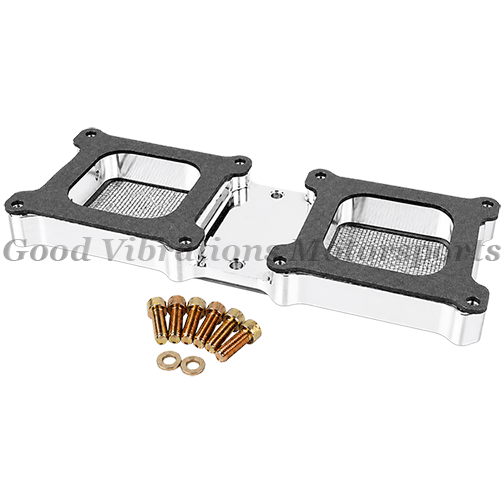 DUAL CARB BILLET ADAPTER KIT 6-14.71 (SHOW POLISHED)