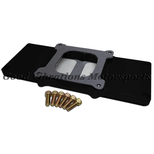 SINGLE CARB BILLET ADAPTER KIT 6-14.71  BLACK
