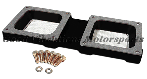 DUAL CARB BILLET ADAPTER KIT 6-14.71 DOMINATOR BLACK