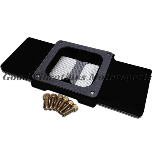 SINGLE CARB BILLET ADAPTER KIT 6-14.71 DOMINATOR BLACK