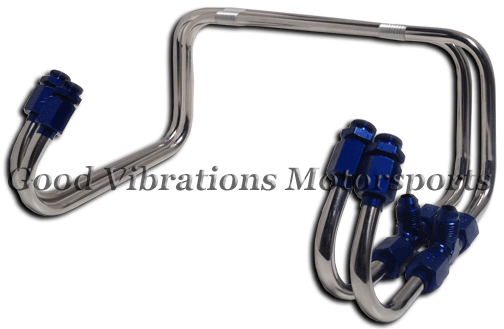 DUAL DBL PUMP DEMON FUEL LINE KIT -BLUE