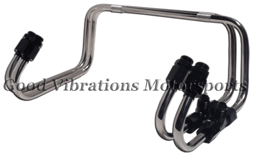 DUAL DBL PUMP DEMON FUEL LINE KIT -BLACK *TEMP OUT OF STOCK*