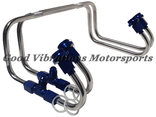DUAL DBL PUMP 4500 STYLE FUEL LINE KIT -BLUE