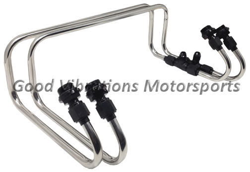 DUAL DBL PUMP 4500 STYLE FUEL LINE KIT -BLACK (REVERSE)