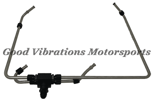 CARB PLUMBING SS DUAL HOLLEY 4500   8 9/16 C-C