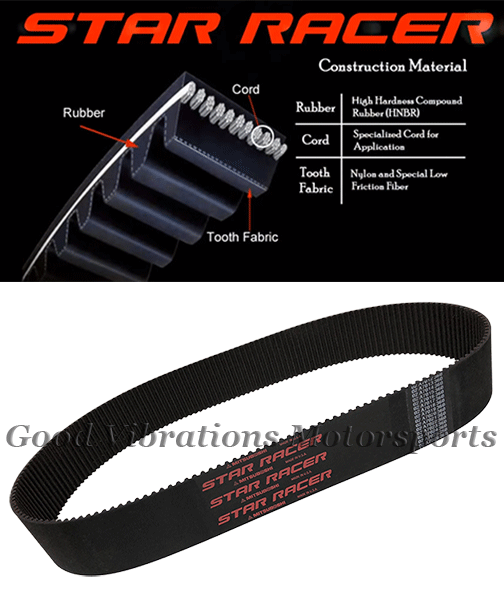 BLOWER BELT RUBBER 8mm 1440 (56.69 x 3in) STAR RACER