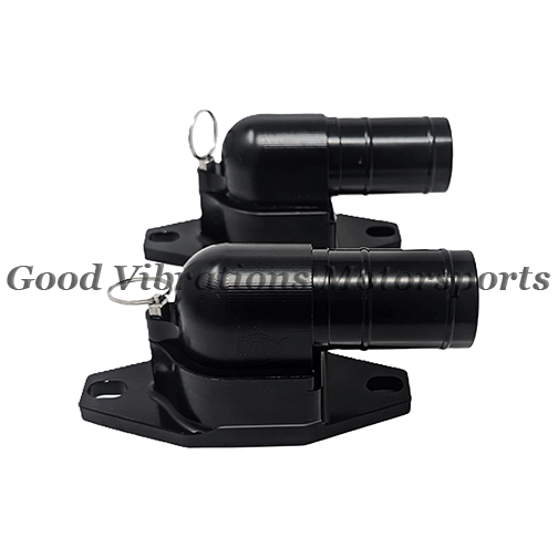 BILLET BREATHERS SET. 1.25in STRAIGHT Black pr