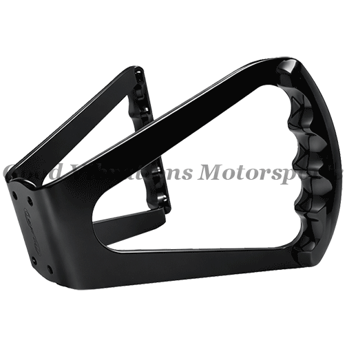 B-FLY STEERING WHEEL w/ DRILLED 4 HOLES & BLACK ANODIZED - BLACK GRIPS