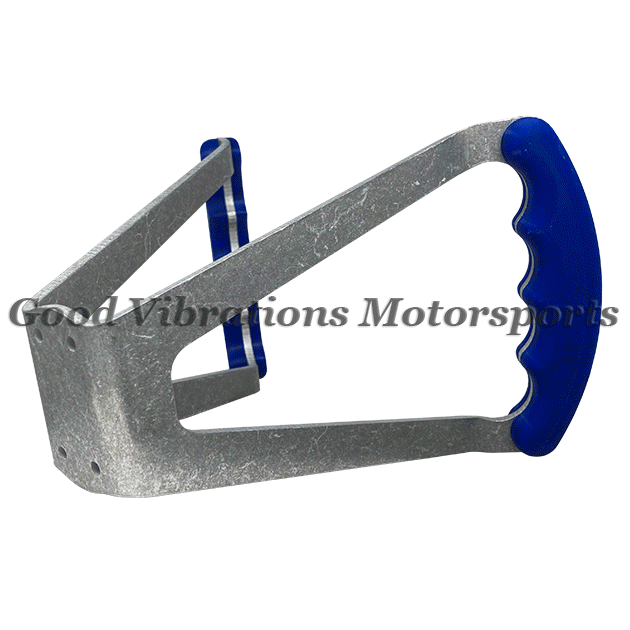 B-FLY STEERING WHEEL w/ DRILLED 4 HOLES - BLUE GRIPS