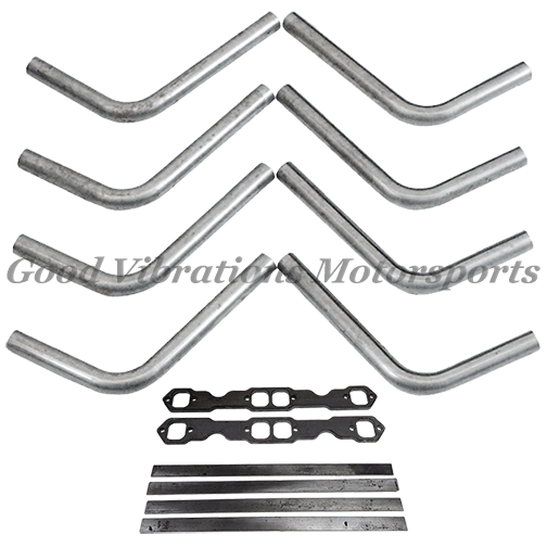 ZOOMIE HEADER KIT SBC DRAGSTER SINGLE WALL 1.750in w/ STOCK SBC FLANGES