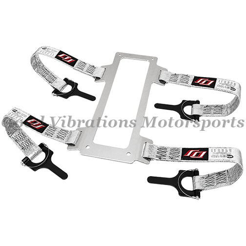 BLOWER RESTRAINT w/ HRDWR LRG 4 HOLE 18in SILVER STRAPS sfi 14.1 ___/___    ___