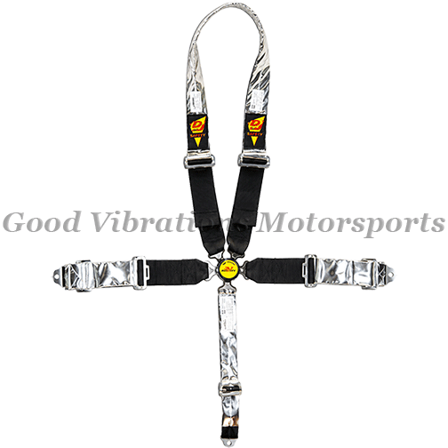 5PT CAM HARNESS 3in W/A LAP. LOOP SHLDR. w/ Silver FIRE RETARDANT COVER sfi 16.1 EXP:  ___/___    ___