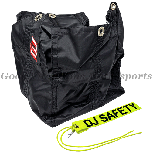 CHUTE PACK BLACK NYLON 9x9x5