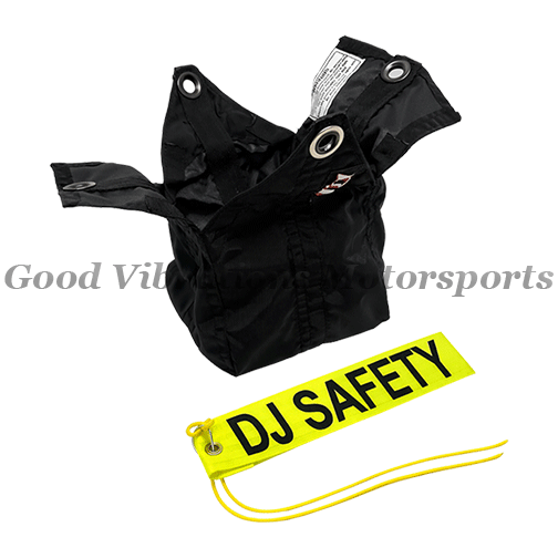 DJ SAFETY - CHUTE PACK BLACK NYLON (Jr DRAGSTER)