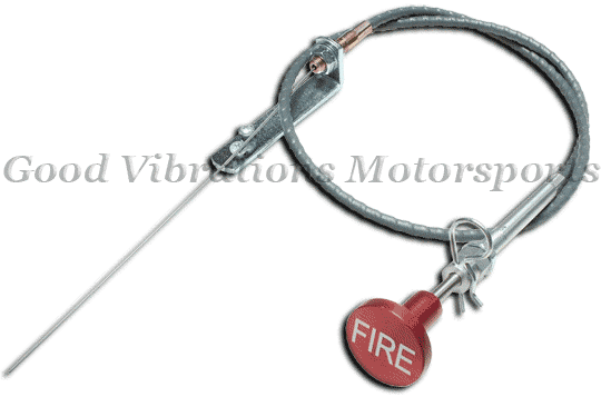 FIRE SYSTEM RELEASE CABLE w/ BRACKET - CUSTOM (SPECIFY LENGTH)