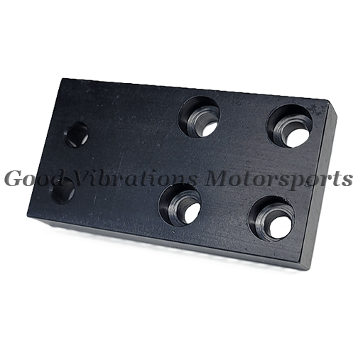 BARREL VALVE BRACKET BILLET ALUM. BILLET UPRIGHT INJECTOR HAT BLACK ANODIZED (SHORT)