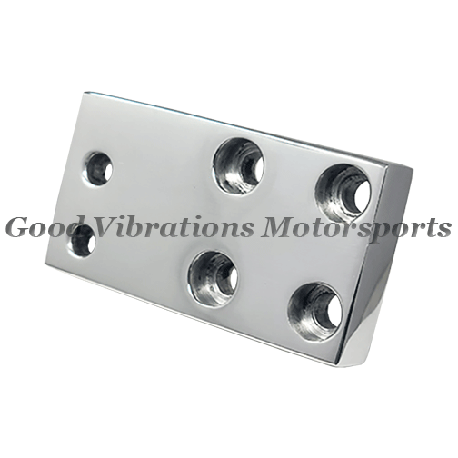 BARREL VALVE BRACKET BILLET ALUM. BILLET UPRIGHT INJECTOR HAT POLISHED (SHORT)
