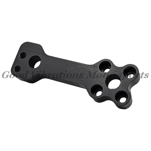 BARREL VALVE BRACKET BILLET ALUM. BILLET UPRIGHT INJECTOR HAT BLACK ANODIZED (LONG)