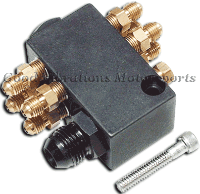 HAT DIST BLOCK w/ FITTINGS 8 NOZZLE