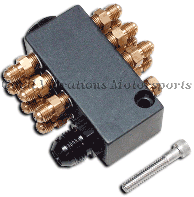 HAT DIST BLOCK w/ FITTINGS 12 NOZZLE