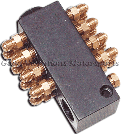 PORT DIST BLOCK w/ FITTINGS 16 NOZZLE