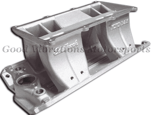 EDELBROCK SBC TUNNEL RAM machined for MECHANICAL FUEL INJECTION