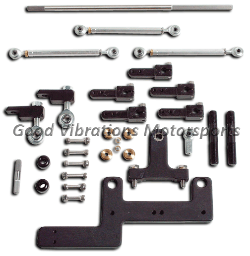 CARB LINKAGE KIT BLOWN DUAL S/SADDLE CARBS 4150 OR 4500