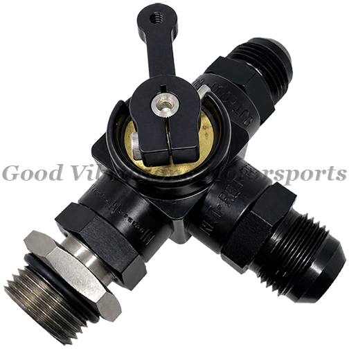 SHUTOFF VALVE 3-WAY AN10 w/ AN12 FITTINGS