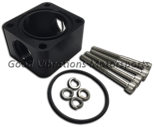 LARGE SPUR GEAR 2 AND 110 BILLET MANIFOLD PLATE AN8 FEM RETURN PORTS