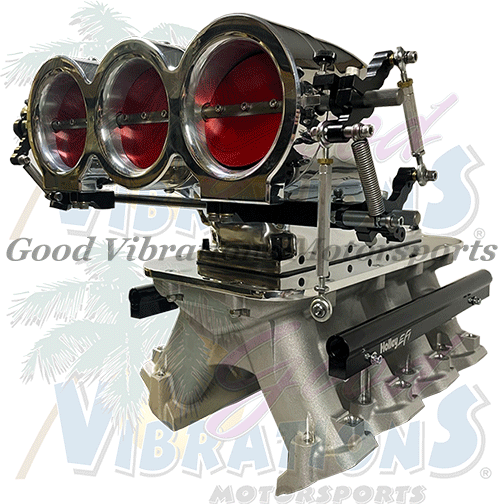 LS3 TUNNEL RAM INJECTOR EFI FUEL RAILS AND BAU-3 3 11/16 PROGRESSIVE LINKAGE w/ HARDWARE